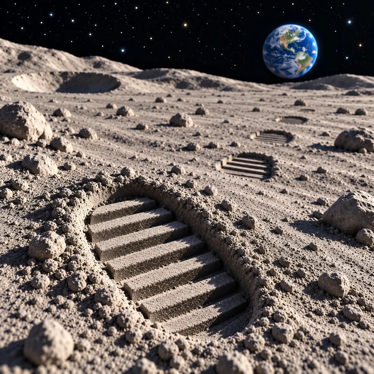 Footprints on the Moon