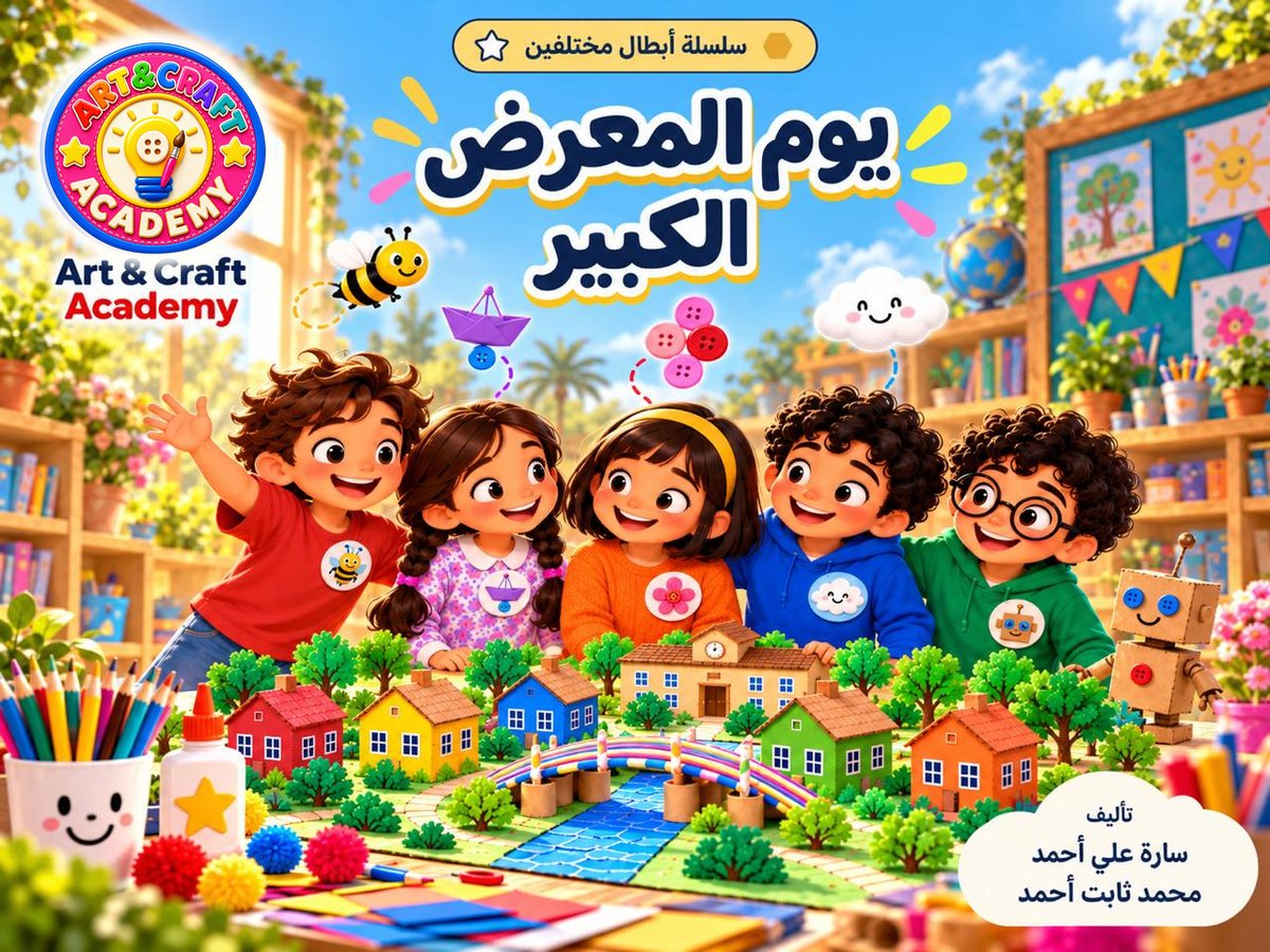 يوم المعرض الكبير – قصة مجانية عن خمسة أطفال يتعلّمون بطرق مختلفة ويتعاونون معًا